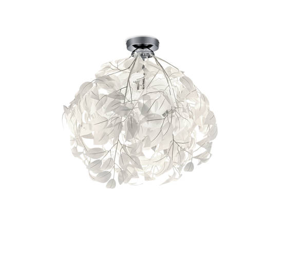 R60461001 Leavy - kattovalaisin 38cm, kromi, valkoinen lehti, E27, Trio Lighting - Plafondit - 008827 - 1