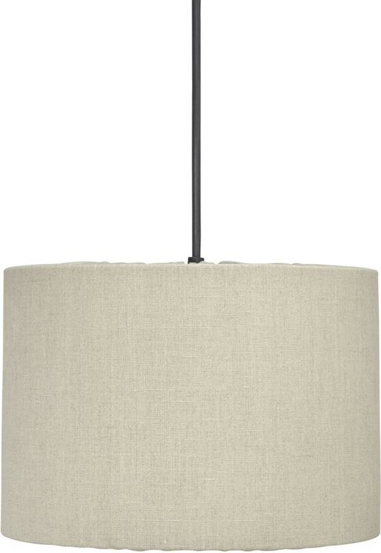 2335-89 Classic Cylinder - varjostin ulos, natur 35 cm vahattu pellava kangas, pelkkä varjostin, PR Home, Noortrade - Kankaiset varjostimet ja muut kuin lasi - 009657 - 1