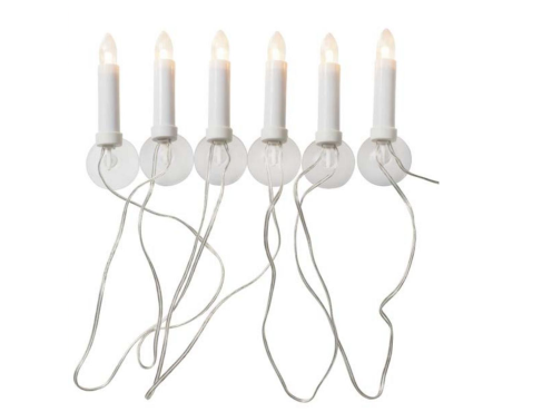 9478657 6 led kynttilän ikkunasarja imukupeilla, Airam - Valosarjat sisälle - 013727 - 1