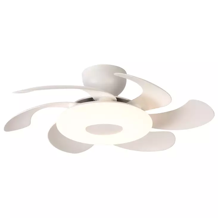 8703 Flower tuuletinvalaisin, valkoinen, mAntra, e.litevalaisimet - Tuulettimet - 183547 - 1