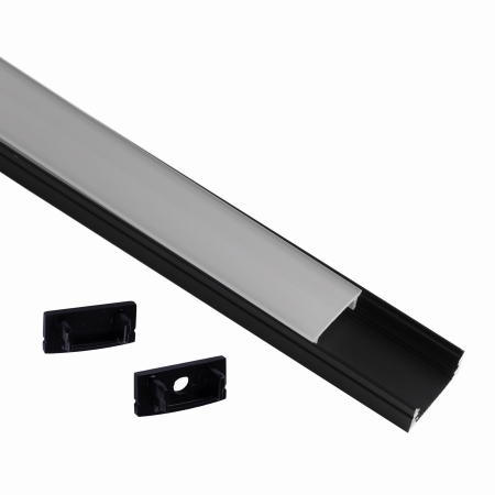 7382 Tiras profiili M-koko led-nauhalle 2m, musta, Mantra, E.litevalaisimet - Led-listat - 183687 - 1