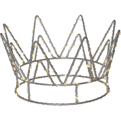 701-11 Crown - pöytäkoriste 22cm, kruunu led-valolla, paristokäyttöinen, StarTrading, Noortrade - Muut - 183897 - 1