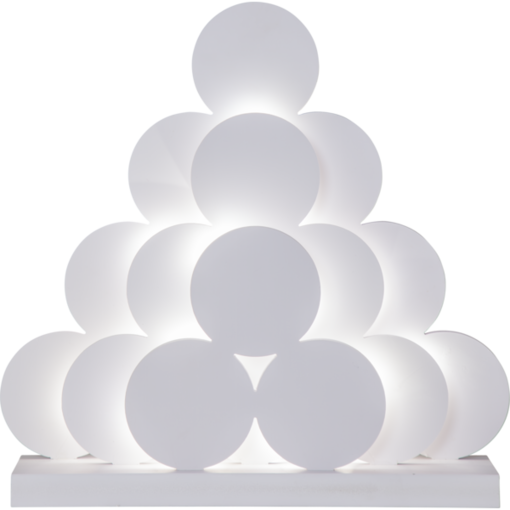 650-19 Grandy lumilyhty pöytäkoriste, valkoinen, Star Trading, Noortrade - Kyntteliköt ja kynttilät - 184897 - 1