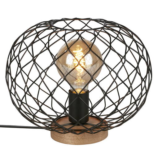 737-015 Winki pöytävalaisin 30cm musta/puu, Briloner, E.litevalaisimet - Pöytävalaisimet - 184977 - 1