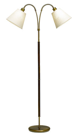 G 759/77 AH-Belysning 2-osainen Tullgarn - lattiavalaisimen runko, oxid/pähkinä - Lattiavalaisimet - 009027 - 1