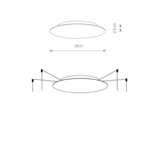 10017 Cameleon Canopy A mini 18cm, max 4 valaisinta, Nowodvorski, E.litevalaisimet - Cameleon System mallisto - 001118 - 2