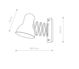 9196 Harmony - haitari - seinävalaisin, musta, E27, E.lite - Seinävalaisimet - 001198 - 2