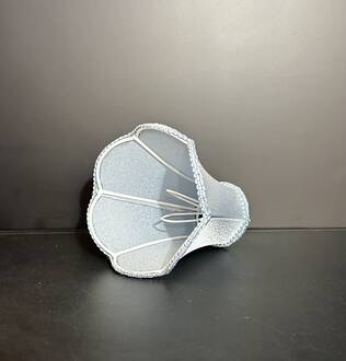 Kruunuvarjostin Elisa 12 vaalean sininen, VarjoMarja - Kankaiset varjostimet ja muut kuin lasi - 006238 - 2