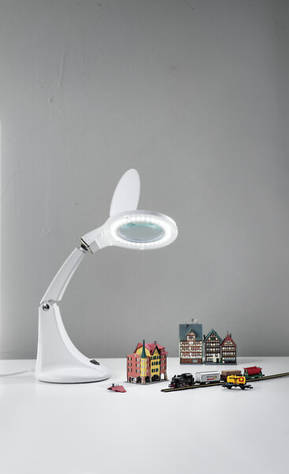 9610507 Loop 3D+12D led pöytävalaisin suurennuslasilla, Airam - Pöytävalaisimet - 181698 - 2