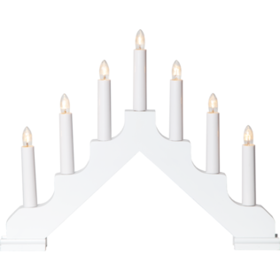 286-18-2 Ada 7- haarainen kynttelikkö, valkoinen, Star Trading, Noortrade - Kyntteliköt ja kynttilät - 182178 - 1