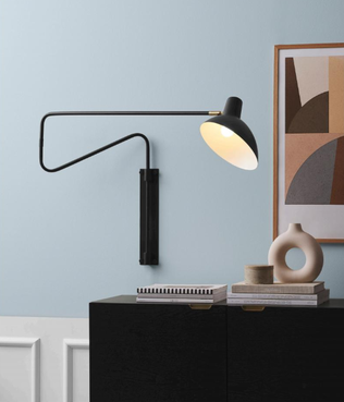 739295 Metropole Deluxe seinävalaisin, musta, Design by Michael Waltersdorff, Halo Design - Seinävalaisimet - 184468 - 2