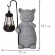 483-05 Smilla solar-koristepatsas kissa ja led-lyhty, 29,5cm, StarTrading - Aurinkokennovalaisimet - 003618 - 3