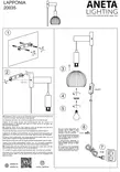 20035-19-01 Lapponia seinävalaisin, Aneta - Seinävalaisimet - 008608 - 5