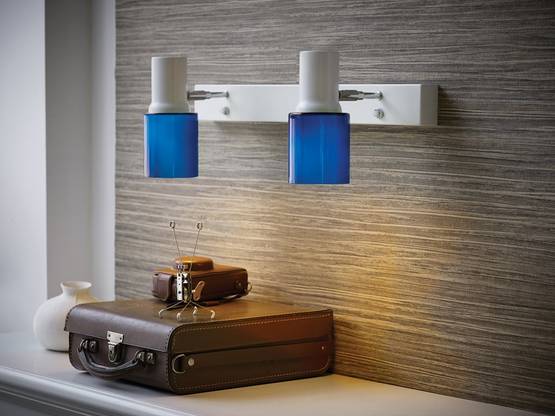 03009152022 Orbit Duo - seinävalaisin, 2-osainen, valkoinen, sininen, 2xE14, Herstal - Seinävalaisimet - 007298 - 1