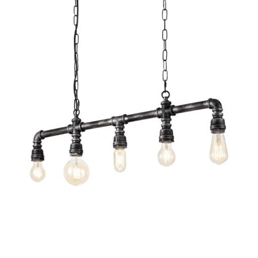 175355 Plumber SP5 - riippuvalaisin, antiikkihopea, 5xE27, Ideal-lux - Riippuvat valaisimet - 183258 - 1