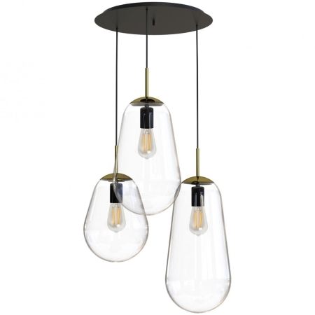 7794 Pear III - ryhmävalaisin, kirkas lasi / musta / kulta, Nowodvorski, E.litevalaisimet - Riippuvat valaisimet - 184338 - 1