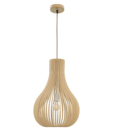 9138061 Soho riippuvalaisin 38cm, vaalea puu, E27, NovaLuce, Finvalo - Riippuvat valaisimet - 184048 - 1