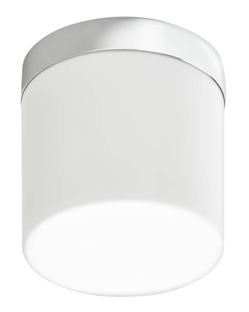 T 139/04 Utö kattovalaisin kromi / valkoinen lasi, IP44, E27, AH Belysning - Plafondit - 184178 - 1
