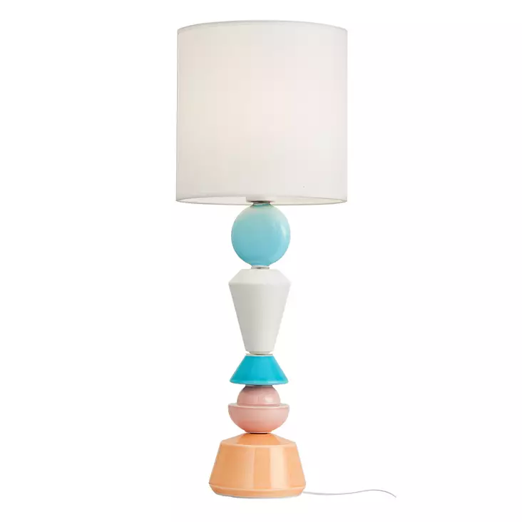 2629-333 Play pöytävalaisin moniväri, valkoinen kangasvarjostin, Valaisin Grönlund - Pöytävalaisimet - 003008 - 1