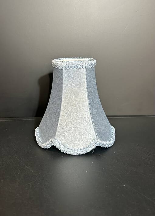 Kruunuvarjostin Elisa 12 vaalean sininen, VarjoMarja - Kankaiset varjostimet ja muut kuin lasi - 006238 - 1