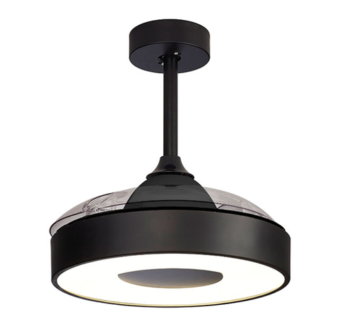 8218 Coin - tuuletinvalaisin 50cm musta, moottori 30W, 60W led, Mantra, E.litevalaisimet - Tuulettimet - 006938 - 1