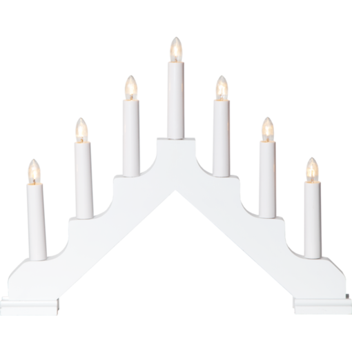 286-18-2 Ada 7- haarainen kynttelikkö, valkoinen, Star Trading, Noortrade - Kyntteliköt ja kynttilät - 182178 - 1