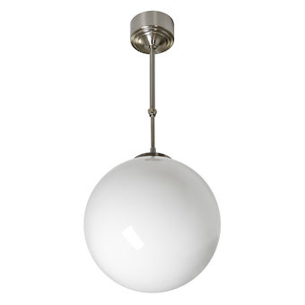 Klassinen lasipallovalaisin 25cm, säädettävällä varrella, nickel, AH-Belysning - Riippuvat valaisimet - 100118 - 1