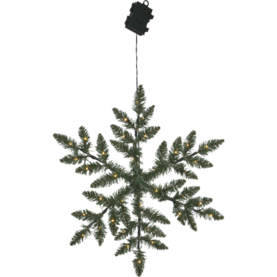 612-66 Havutähti led-valoilla 50cm, paristokäyttöinen, ajastin, Star Trading, Noortrade - Kranssit ja tähdet - 007449 - 1