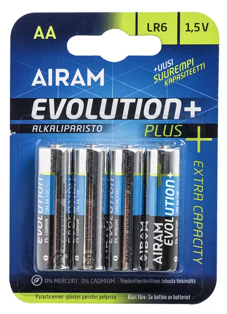 Airam 8710402/ Varta 0000100 LR6 AA - paristo, 4 kpl - SISÄVALAISIMET - 005619 - 1