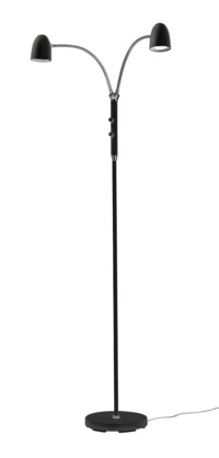 G 898/16 Koster 2-osainen lattiavalaisin 2xGU10, suunnattava, musta, himmennettävä, AH-Belysning - Lattiavalaisimet - 181879 - 1