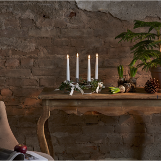 063-58 Paristokäyttöiset Flamme - antiikkikynttilät 20cm kaukosäätimellä, 4 kpl, StarTrading, Noortrade - Kyntteliköt ja kynttilät - 183879 - 2