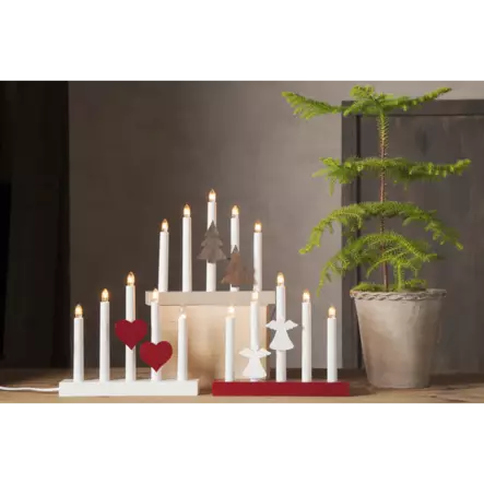 054-27 Enkeli / 054-25 Sydän kynttelikkömansetti, puinen, 2kpl, Star Trading, noortrade - Muut - 005789 - 2