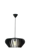 15413-XX Calyps - riippuvalaisin, musta, vaalea puu tai ruskea puu lamelli, Aneta - Riippuvat valaisimet - 008349 - 1