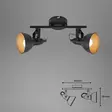 2049-025 Soft 2-osainen kohdevalaisin, musta / kulta, Briloner, e.litevalaisimet - Kohdevalaisimet - 184309 - 4