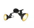 2049-025 Soft 2-osainen kohdevalaisin, musta / kulta, Briloner, e.litevalaisimet - Kohdevalaisimet - 184309 - 2