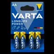 Airam 8710402/ Varta 0000100 LR6 AA - paristo, 4 kpl - SISÄVALAISIMET - 005619 - 2