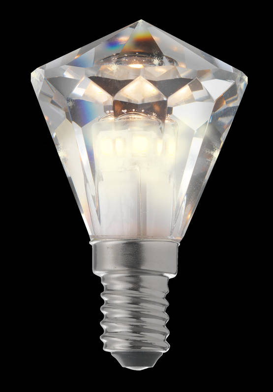 4194010 Diamant - led, E14 3,3W, 290 lumen, 4000K, kristallilasi, himmennettävä, Unison - Led-lamput - 008969 - 1