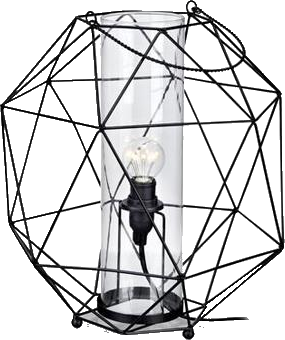 703431 Germund - lyhty, sisäkäyttöön, E14, musta/kirkas lasi, MLG - Pöytävalaisimet - 101299 - 1