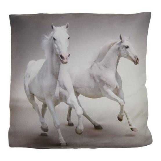 70501 Valkoiset hevoset - koristetyyny, 30x30 cm, Weiste - Sisustustuotteet ja astiat - 181539 - 1