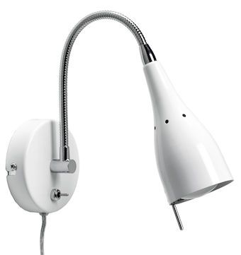 V 470/00 valkoinen Tanum - kohdeseinävalaisin, E14, taipuisa varsi, AH-Belysning - Seinävalaisimet - 011709 - 1