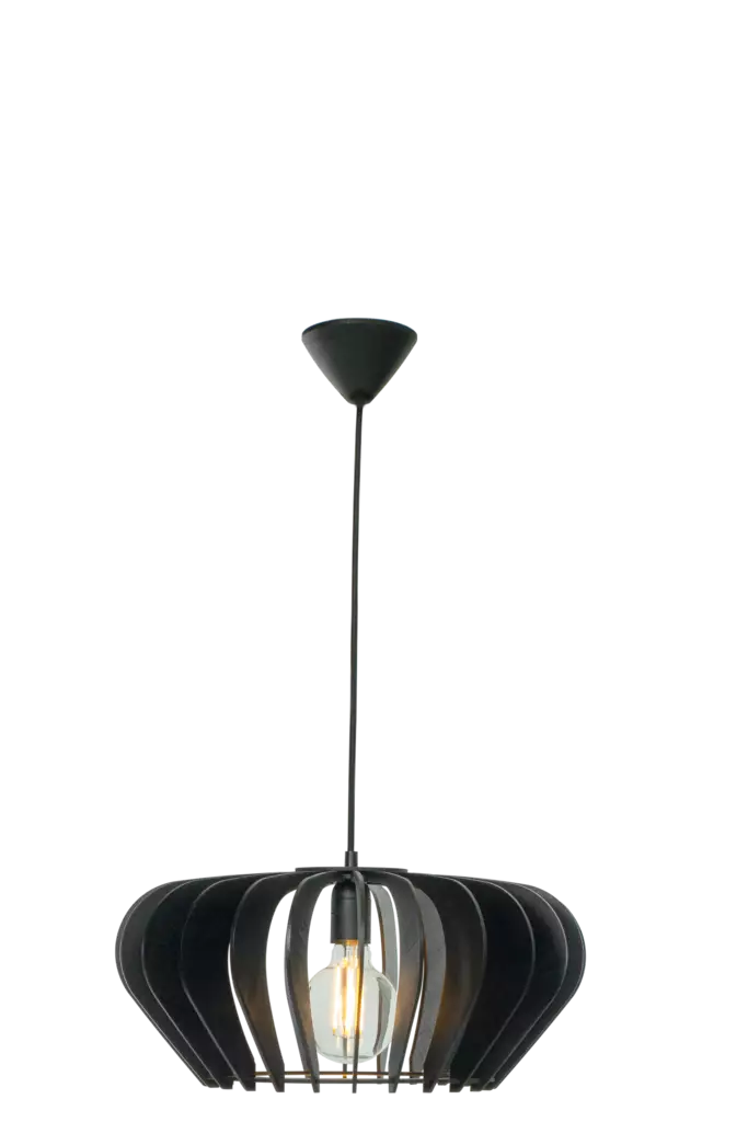 15413-XX Calyps - riippuvalaisin, musta, vaalea puu tai ruskea puu lamelli, Aneta - Riippuvat valaisimet - 008349 - 1