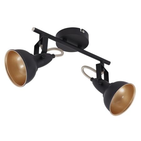 2049-025 Soft 2-osainen kohdevalaisin, musta / kulta, Briloner, e.litevalaisimet - Kohdevalaisimet - 184309 - 1