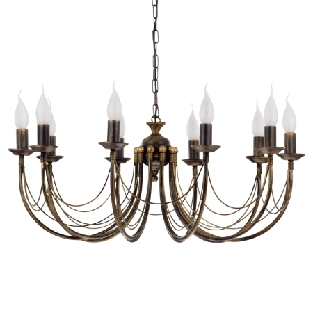 206F Ares 10-haarainen kruunu, rustiikki, Nowodvorski, E.litevalaisimet - Riippuvat valaisimet - 184189 - 1