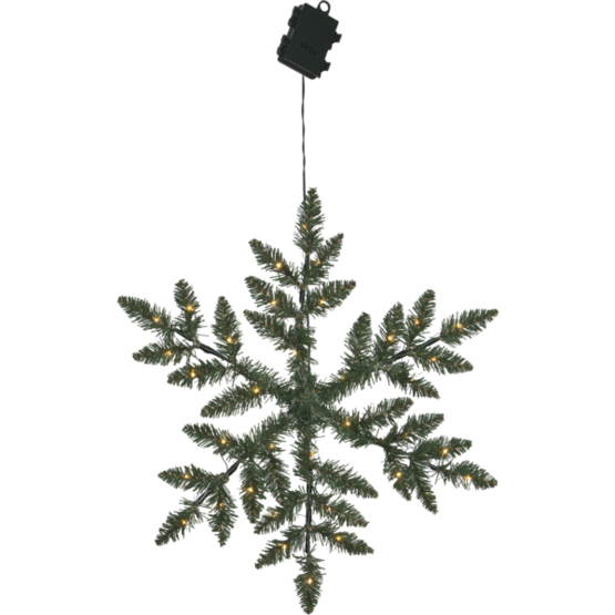 612-66 Havutähti led-valoilla 50cm, paristokäyttöinen, ajastin, Star Trading, Noortrade - Kranssit ja tähdet - 007449 - 1