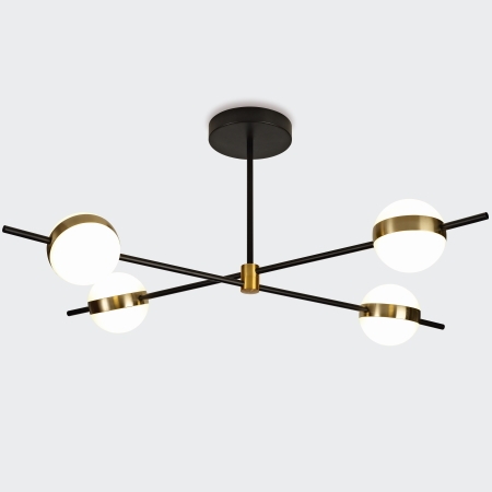 7162 Cuba kattovalaisin 90 cm 32W led musta/kulta, Mantra, E.litevalaisimet. - Plafondit - 184449 - 1