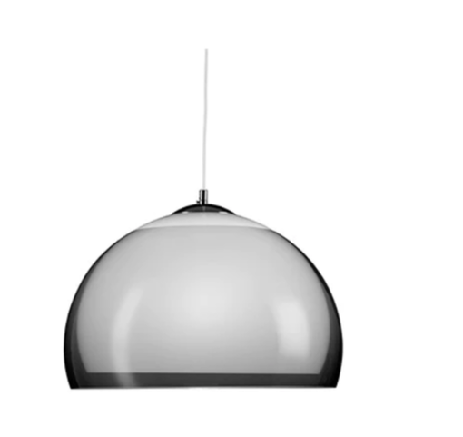 Dipol - riippuvalaisin, savunharmaa ja valkoinen akryyli, 46cm, E27, Fosto Classics, fosto.fi - Riippuvat valaisimet - 006739 - 1