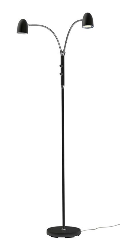 G 898/16 Koster 2-osainen lattiavalaisin 2xGU10, suunnattava, musta, himmennettävä, AH-Belysning - Lattiavalaisimet - 181879 - 1