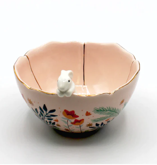 Secret Garden Rabbit Bowl - keraaminen pupu kulho, House of Disaster - Sisustustuotteet ja astiat - 006699 - 1