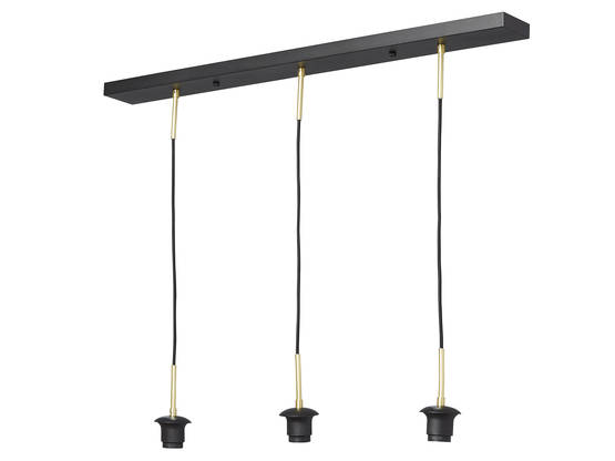 T 987/16 Malung 3-osainen rivikaluste, ilman kupuja, musta / messinki, E27, AH-Belysning - Riippuvat valaisimet - 182479 - 1