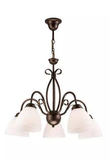 21287 Adelle 5-haarainen kruunu, antiikkiruskea, Lamkur - Riippuvat valaisimet - 007969 - 1